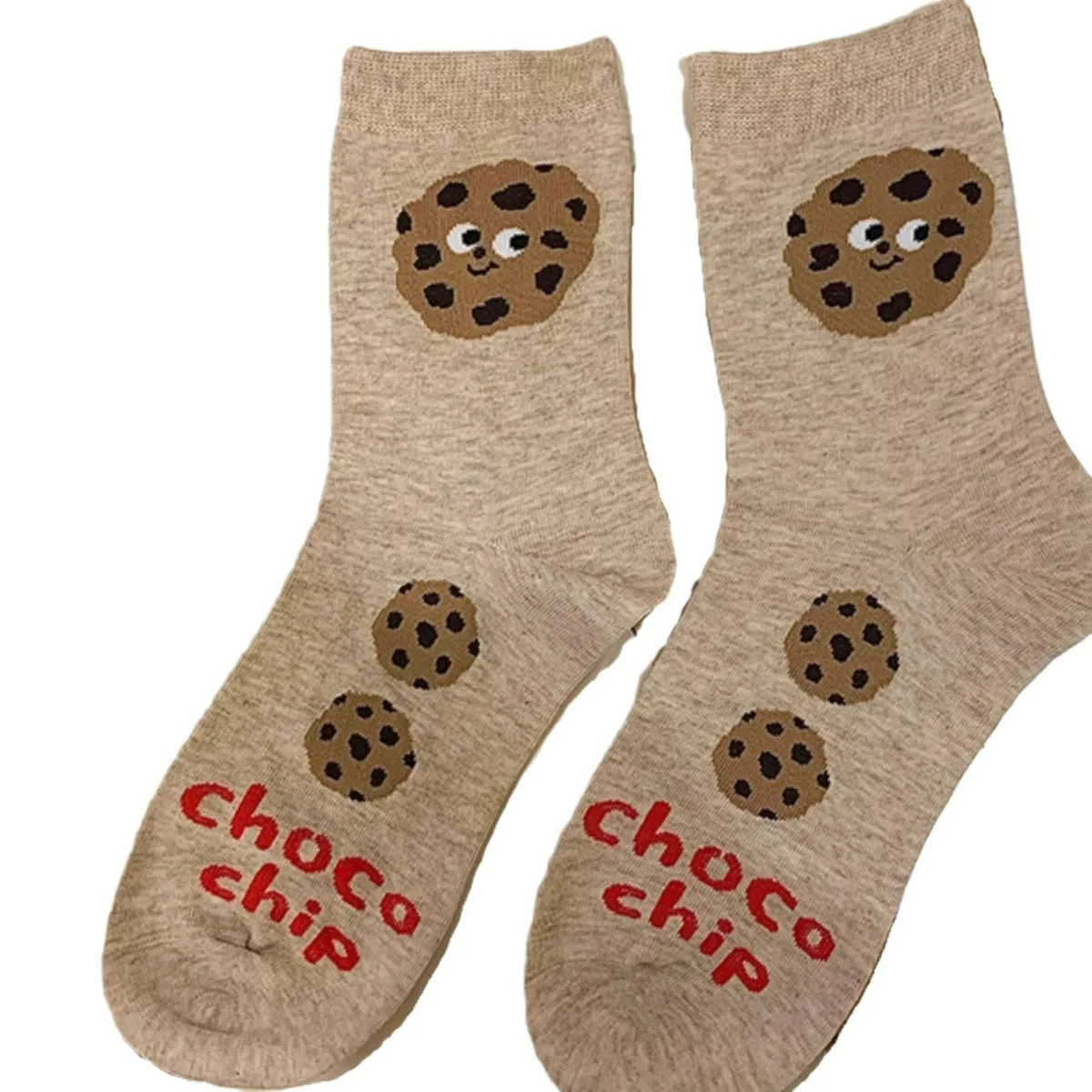 Women's Socks Spring Summer Autumn Cute Cartoon Cookie Cotton Socks Mid-tube Socks Cartoon Girl Students Pile Sock Fashion Trend