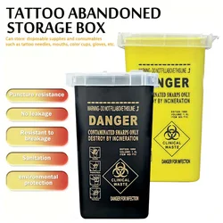 Tattoo Artist Waste Box Plastic Medical Supplies Container Tattoo Piercing Needles Disposal Sharps Container tattoo supplies