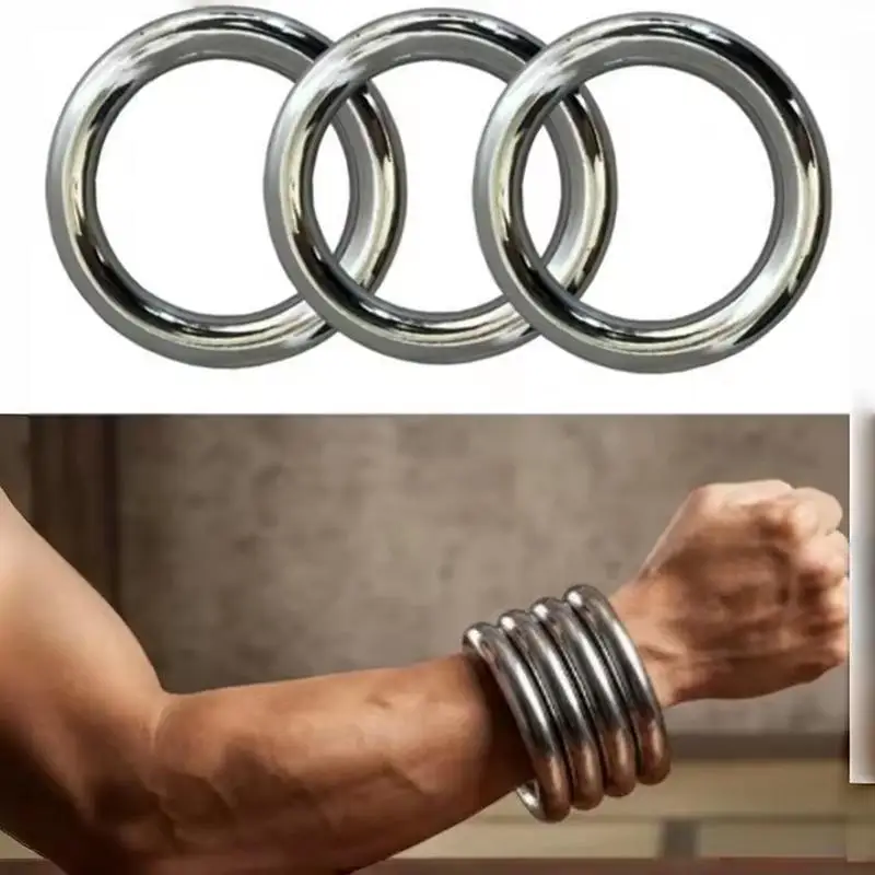 Steel Kung Fu Weighted Training Bracelet Adjustable Counterweight Waterproof Metal Band for Martial Arts Sweaty Exercise