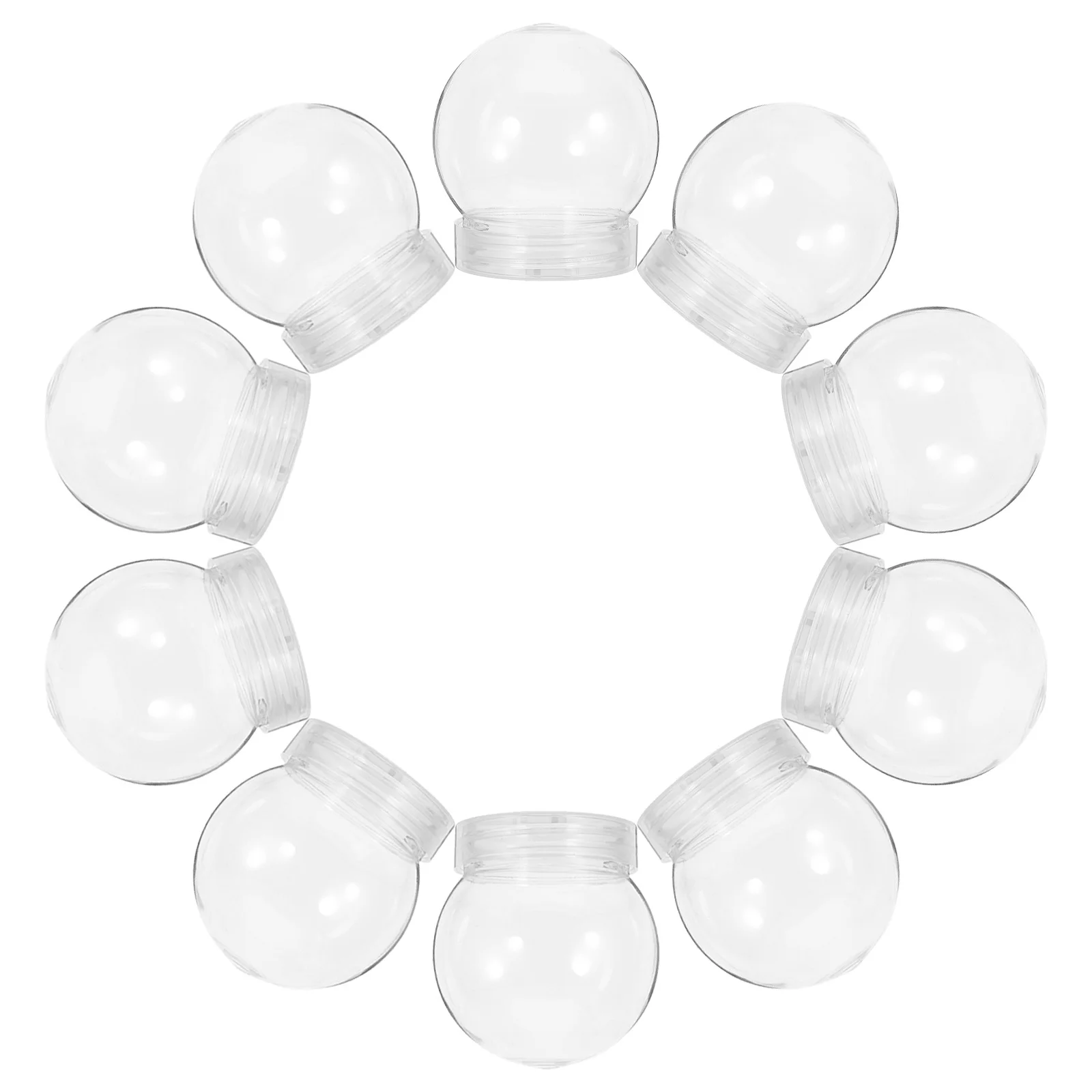 

10Pcs Clear Plastic Globe Candy Containers Stylish Transparent Jars Small Candy Boxes DIY Snow Globe Party Favors 140ml