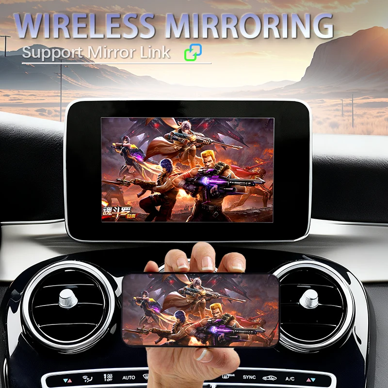 CarPlay اللاسلكي لمرسيدس بنز GLK W207 W212 W204 SLS W218 NTG3.0 NTG 3.5 NTG4.0 NTG4.5 NTG5.0 سيارة اللعب أندرويد السيارات مرآة