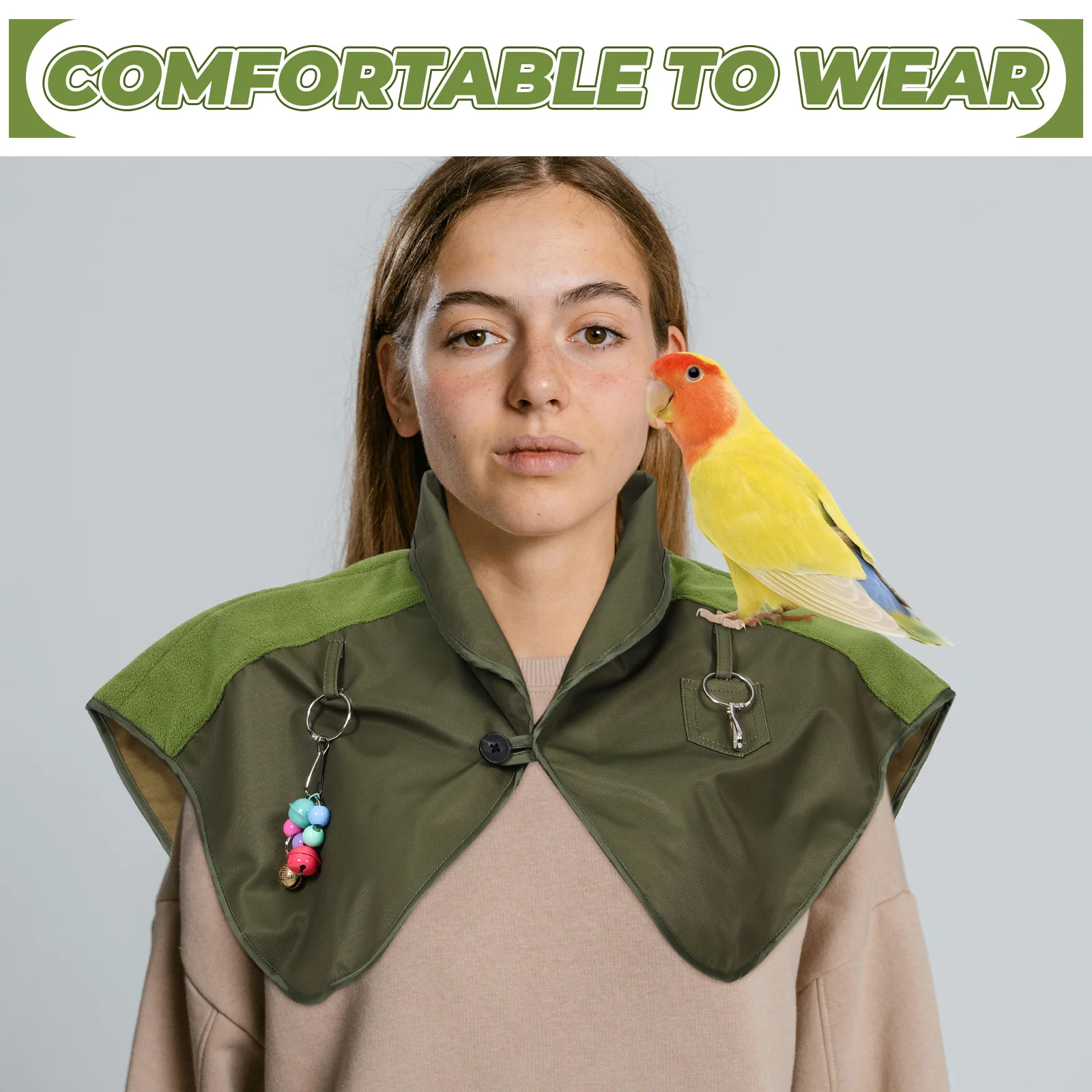

Waterproof Bird Shoulder Protector Pad Durable Polyester Parrot Anti-Bite Anti-Scratch Shoulder Shawl Training