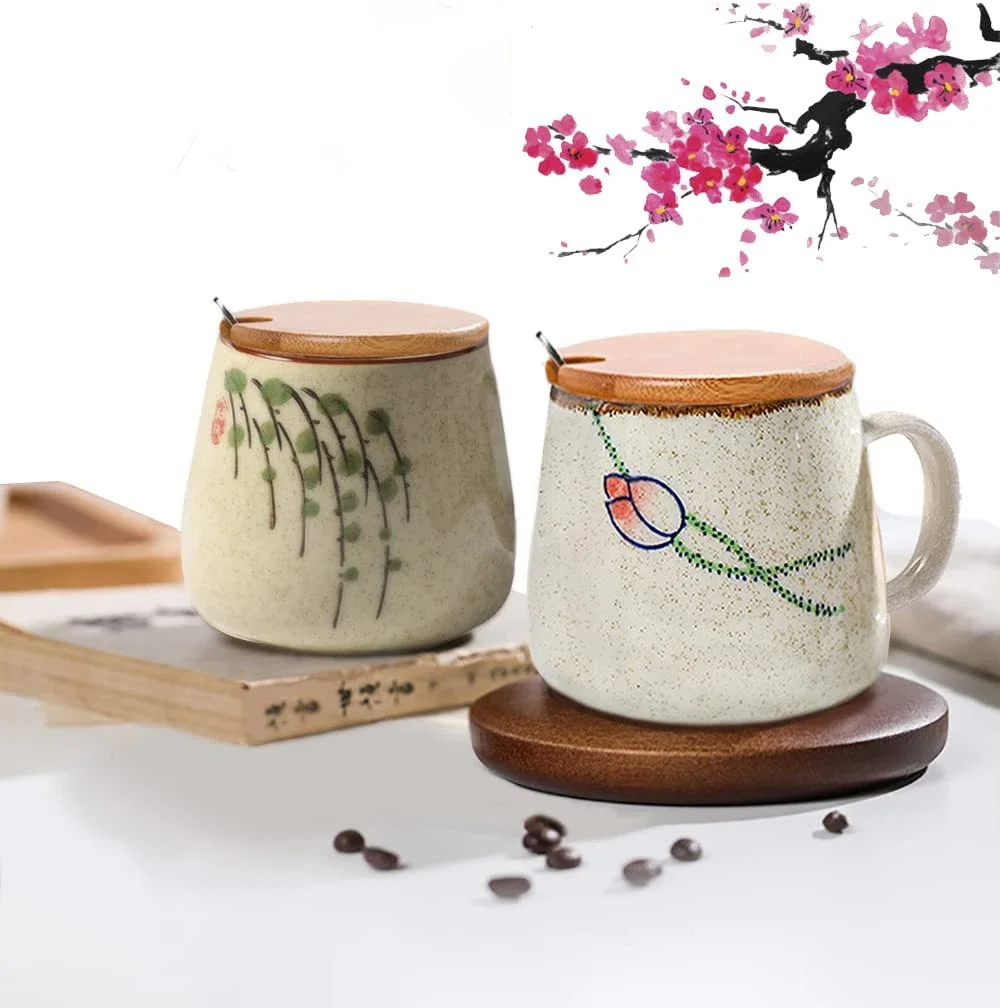 

380ml Japanese Retro Ceramic Coffee Cup Breakfast Milk Cup Tea Cup Kettle For Household And Office