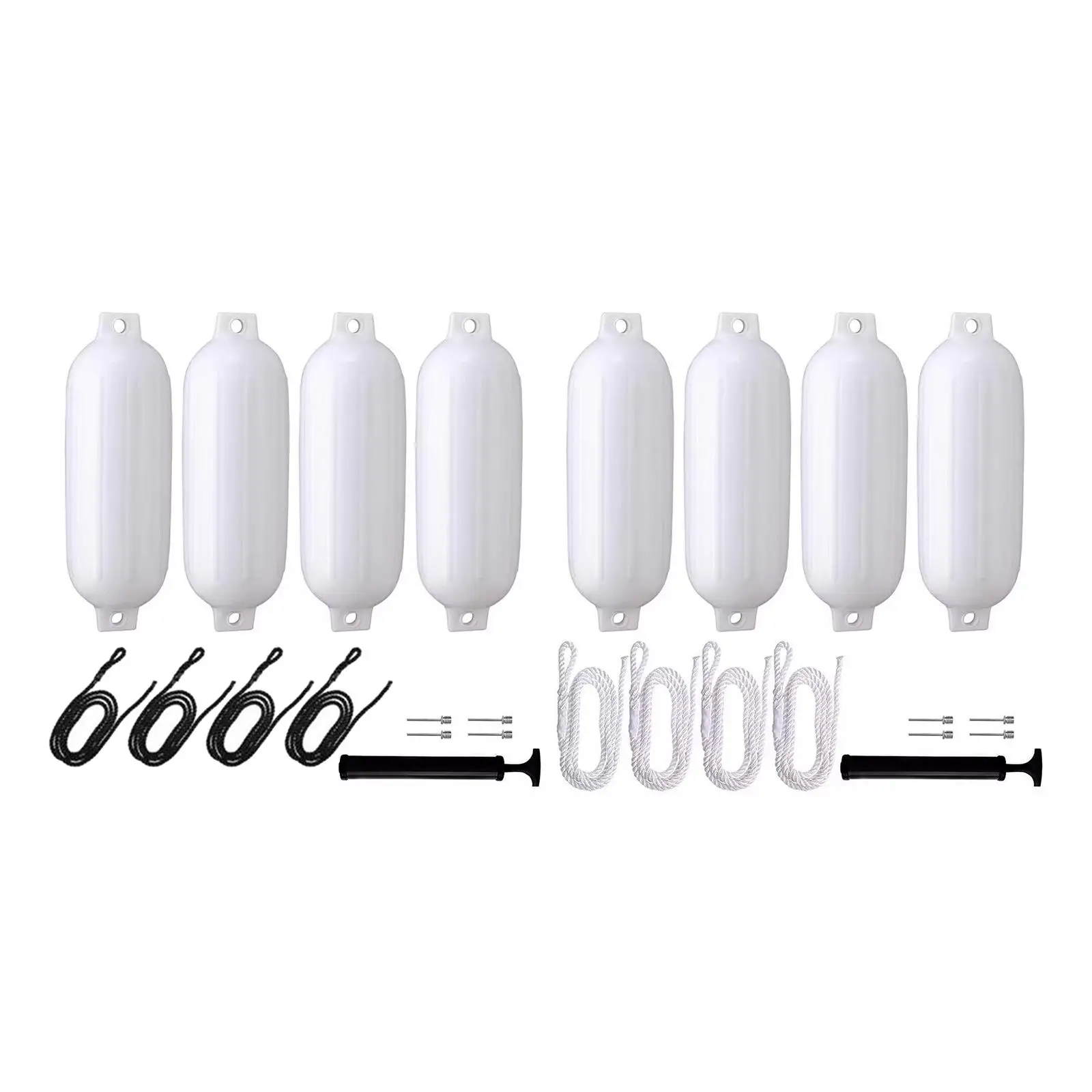 4Pcs Boat Yacht s Bumpers with 4 Ropes Marina Dock Protector Dock Bumper Boat Bumpers for Fishing Boats Pontoon Sailboats
