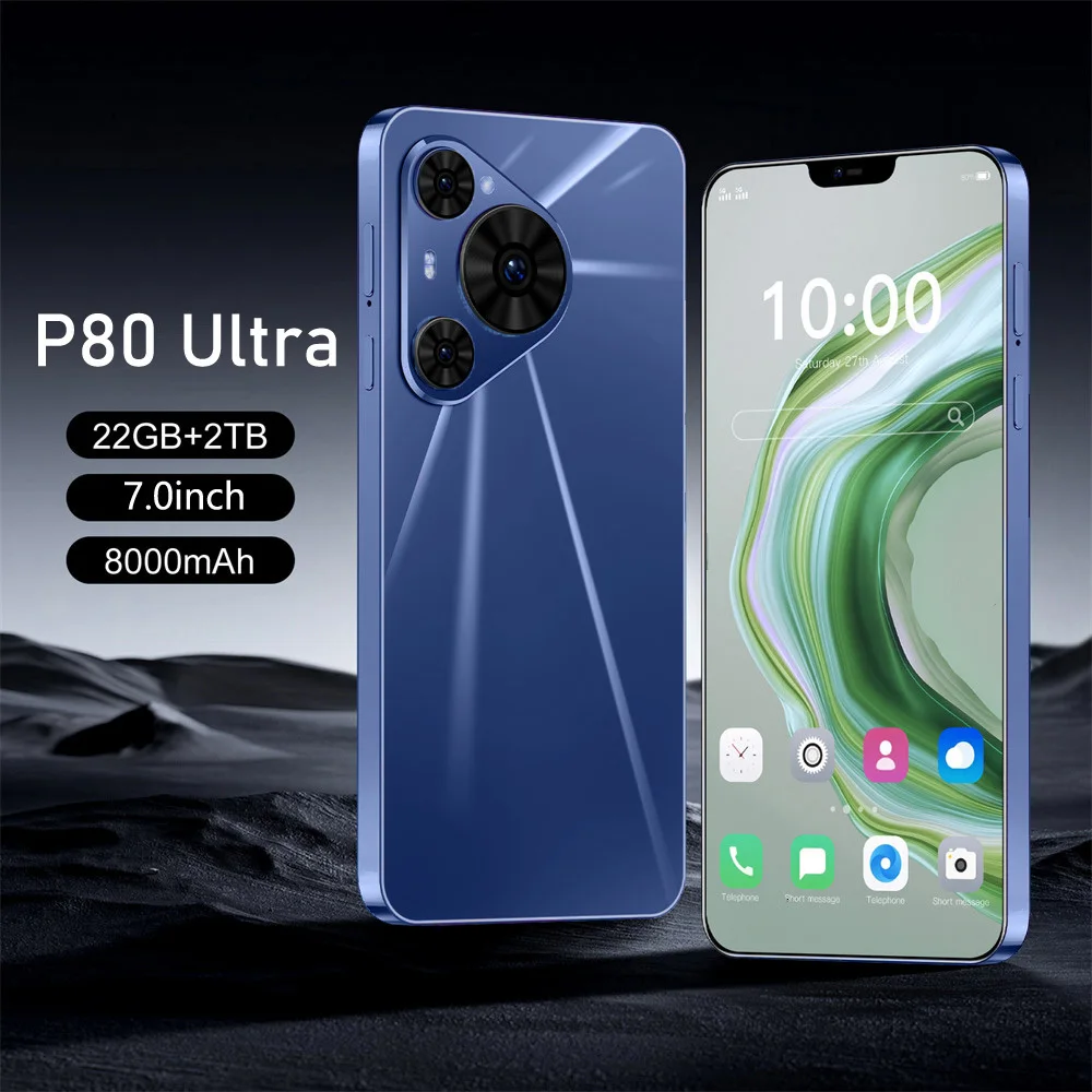 العلامة التجارية الجديدة الوسادة الكمبيوتر اللوحي P80 الترا 7.0 بوصة HD 4K أندرويد 22GB + 2TB 8000Mah بطارية 4G 5G المزدوج سيم بطاقة واي فاي GPS جوجل تبويب #1