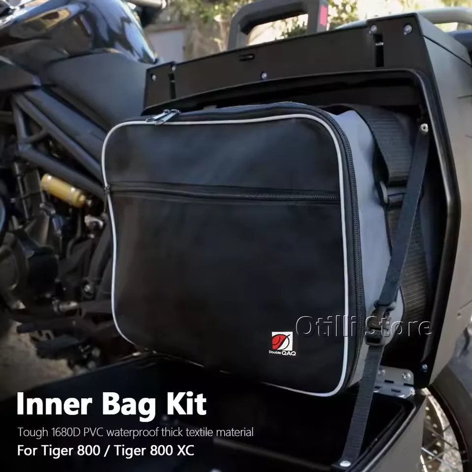 ل النمر 800 XC Tiger800 السرج بطانة أكياس الداخلية مقاوم للماء السلة المنظم الجانب حقيبة الأمتعة دراجة نارية الملحقات
