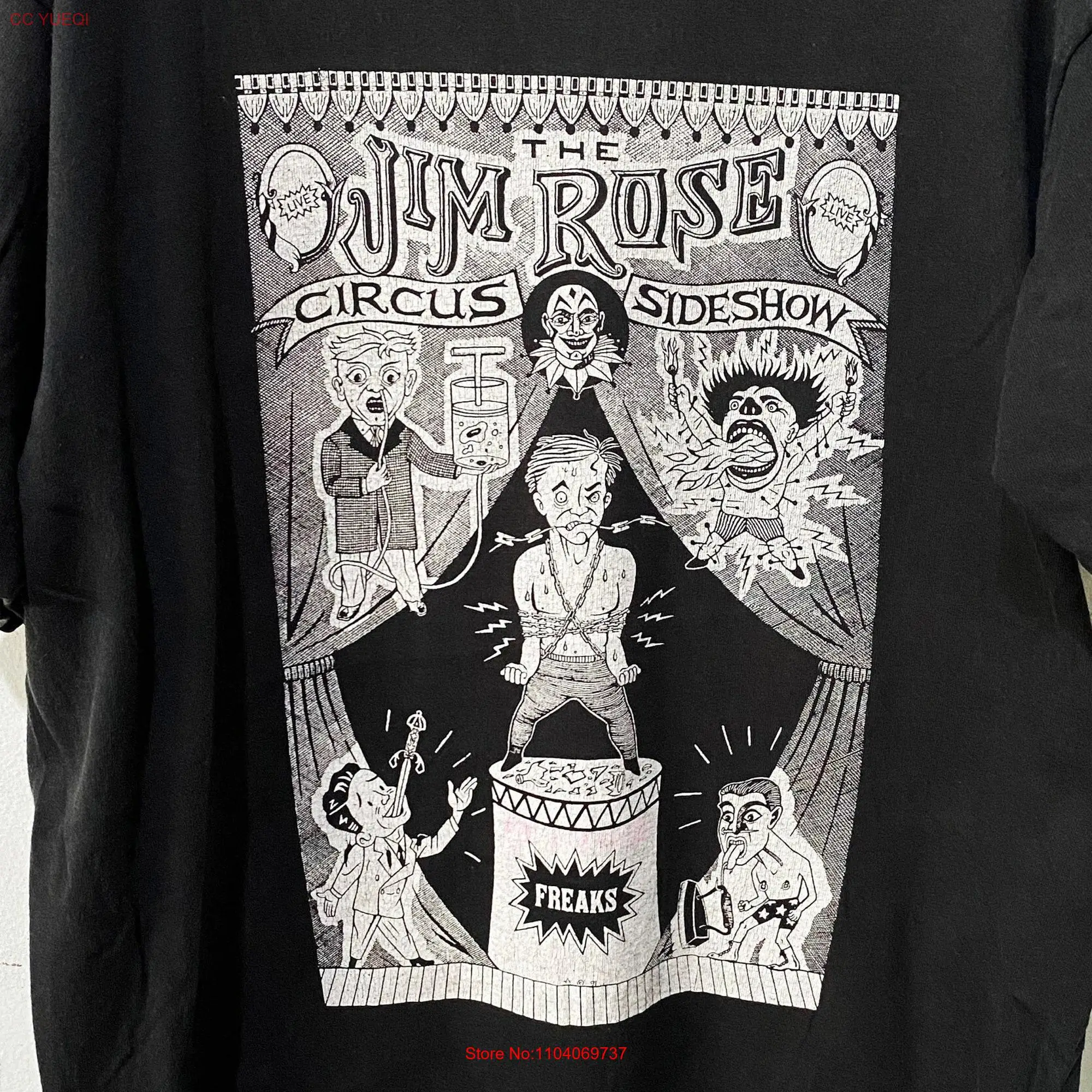 Vintage 90s The Jim Rose Circus Sideshow T Shirt Size L long or short sleeves