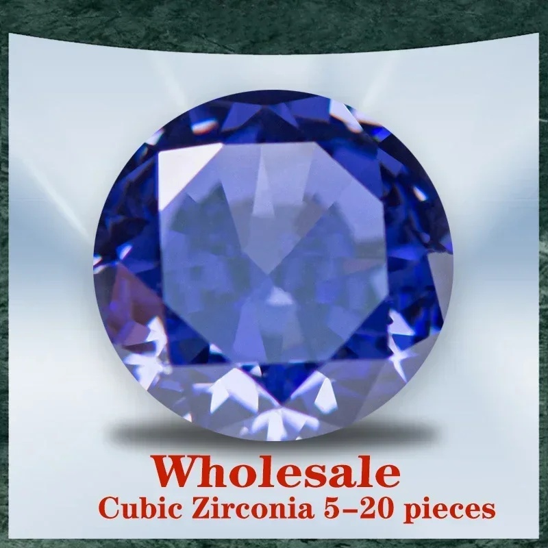 

Q-Cubic Zirconia Wholesale No Certificate Crushed Ice Cut Round Shape Light Tanzanian Color Charms Beads For Jewel Making