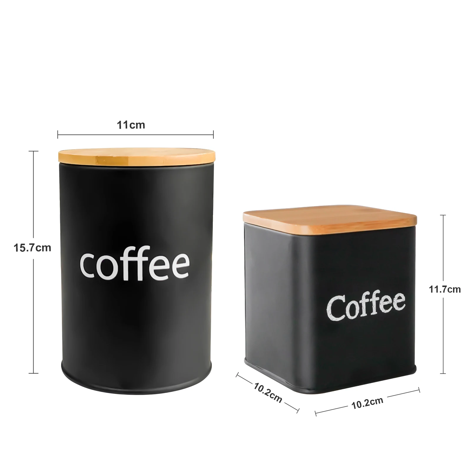 3pcs Kitchen Storage Canister Jar Sugar Tea Coffee Bottle Round Square Candy Biscuit Loose Leaf Tea Containers Box With Covers