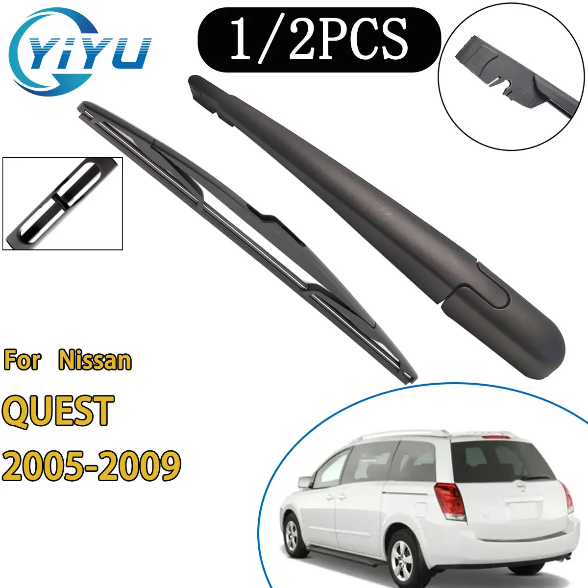

1/2PCS Car Rear Windscreen Wiper Arm Wiper Blade for Nissan QUEST 2005-2009 Car Accessories Accsesories