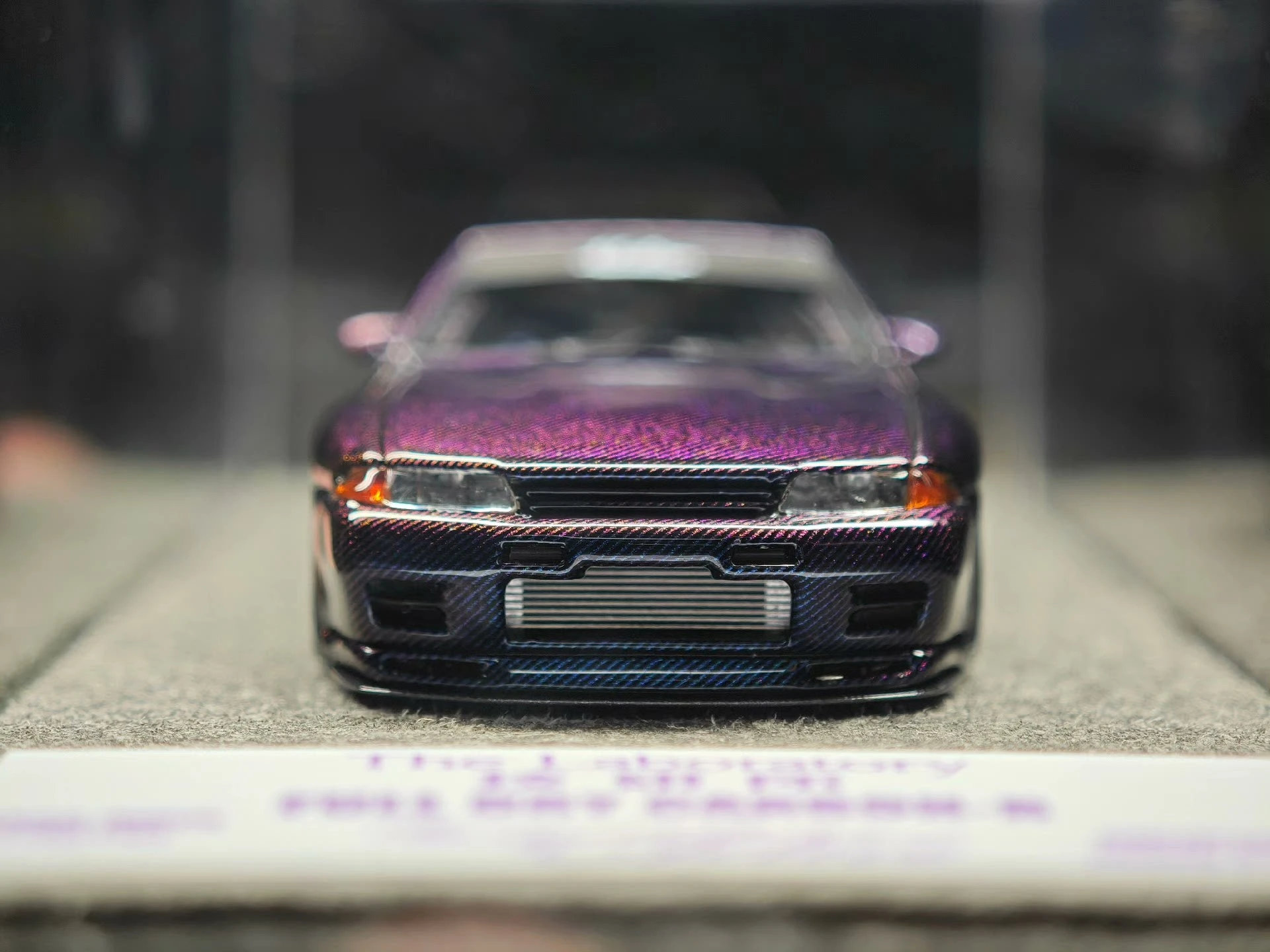 Zonzo Studio 1:64 Skyline R32 Garage Active Carbon Fibre JDM Simulation Limited Edition Resin Metal Static Car Model Toy Gift