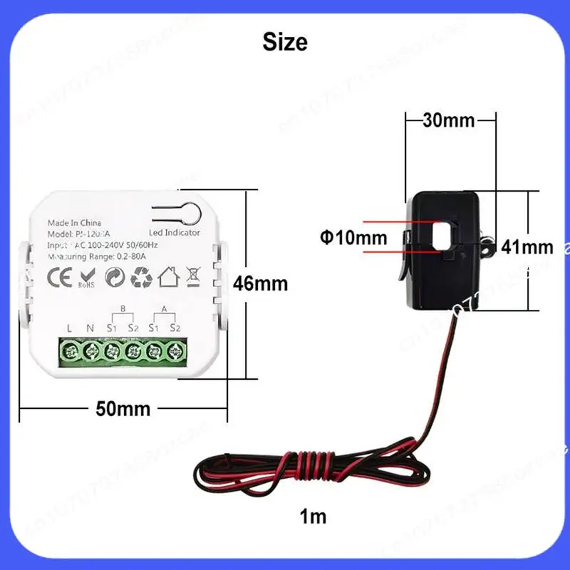 A26P Tuya Zigbee Smart Energy Switch  Tuya Zigbee Energy Meter Power Monitor APP Real-Time Power Statistics Consumption Querying