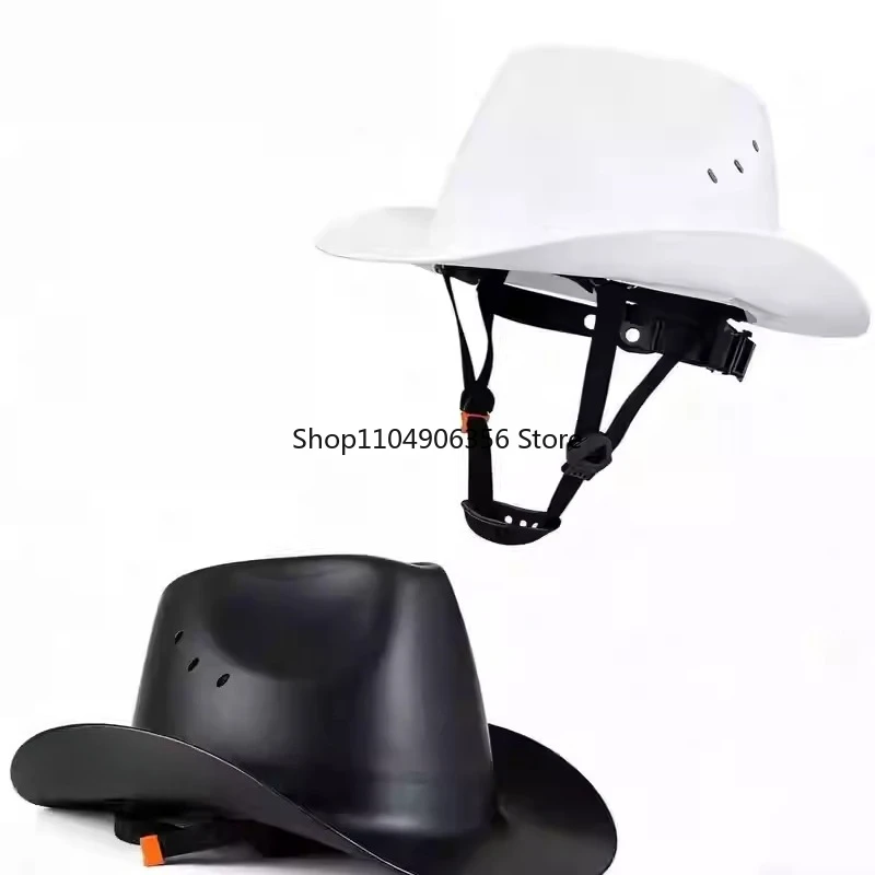

New Wide Brim American Western Cowboy Style Hard Hat Construction Helmet