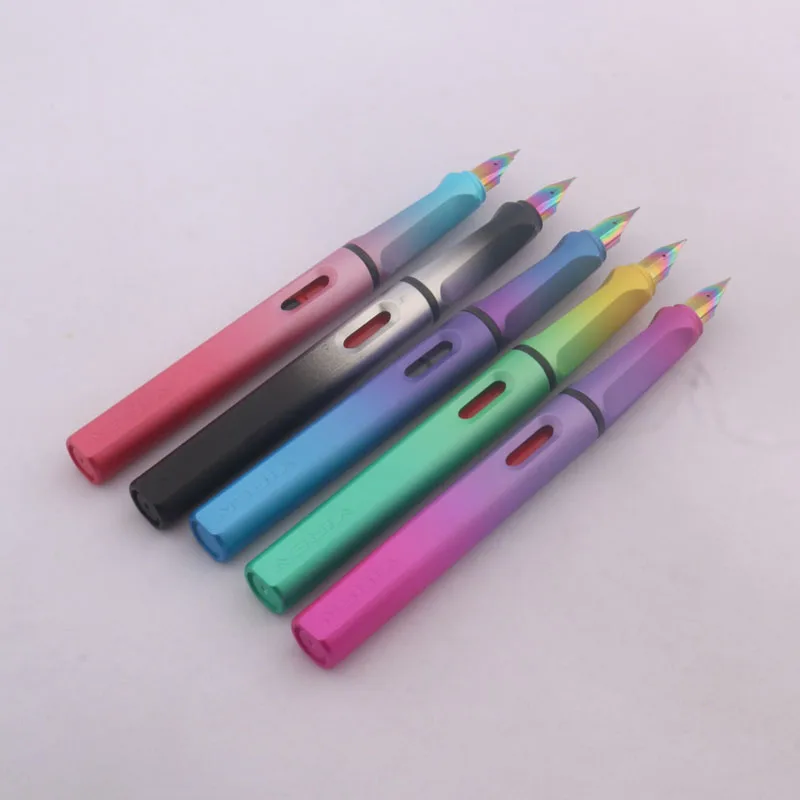 High quality brand fashion color Gradient EF Nib BLUE purple aurora Fountain Pen Stationery Office school supplies image 3