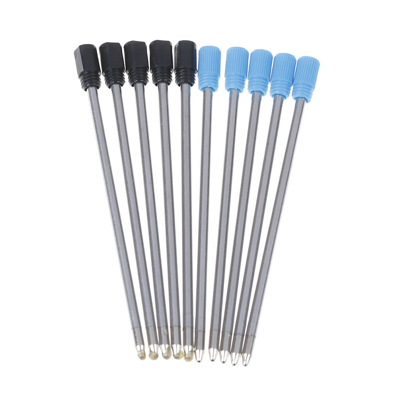 10Pcs 70mm Black/blue Ink Pens Refill Ballpoint Replace For Element Crystal Pen