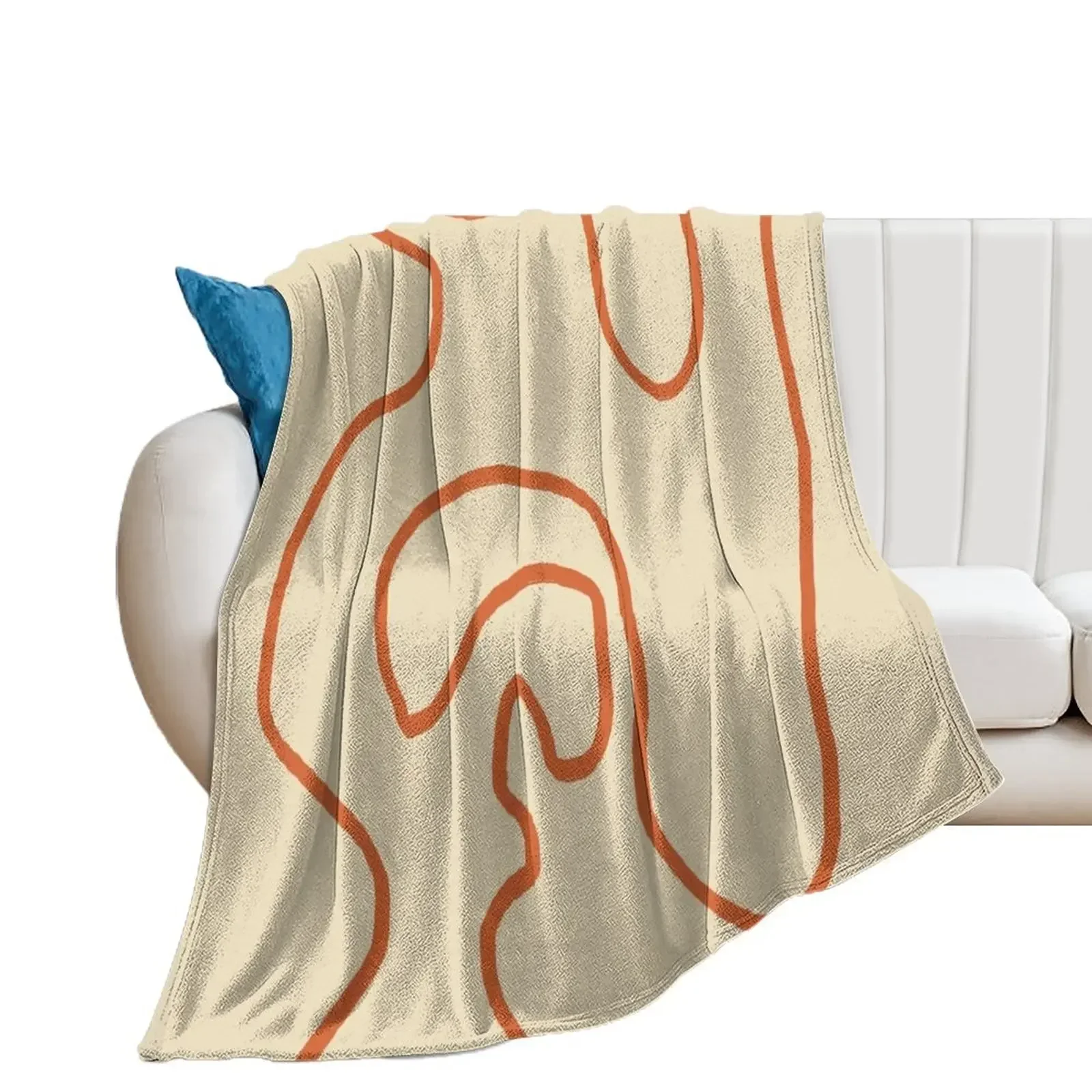 

Abstract Line Art 1 (Terracotta) Throw Blanket Tourist manga Stuffeds Decorative Throw Blankets