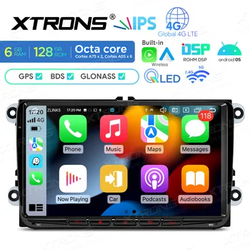 XTRONS 9 ''Android 14 Radio de coche para VW/SKODA/SEAT Octa Core 6 + 128GB reproductor estéreo de coche incorporado Global 4GLTE CarPlay DSP AA WiFi 1