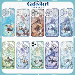 Phone Case For Realme C51 C53 C63 C65 C67 C11 8 9 6 Pro Plus Genshin Impact Game Anime Cartoon TPU Clear Cover