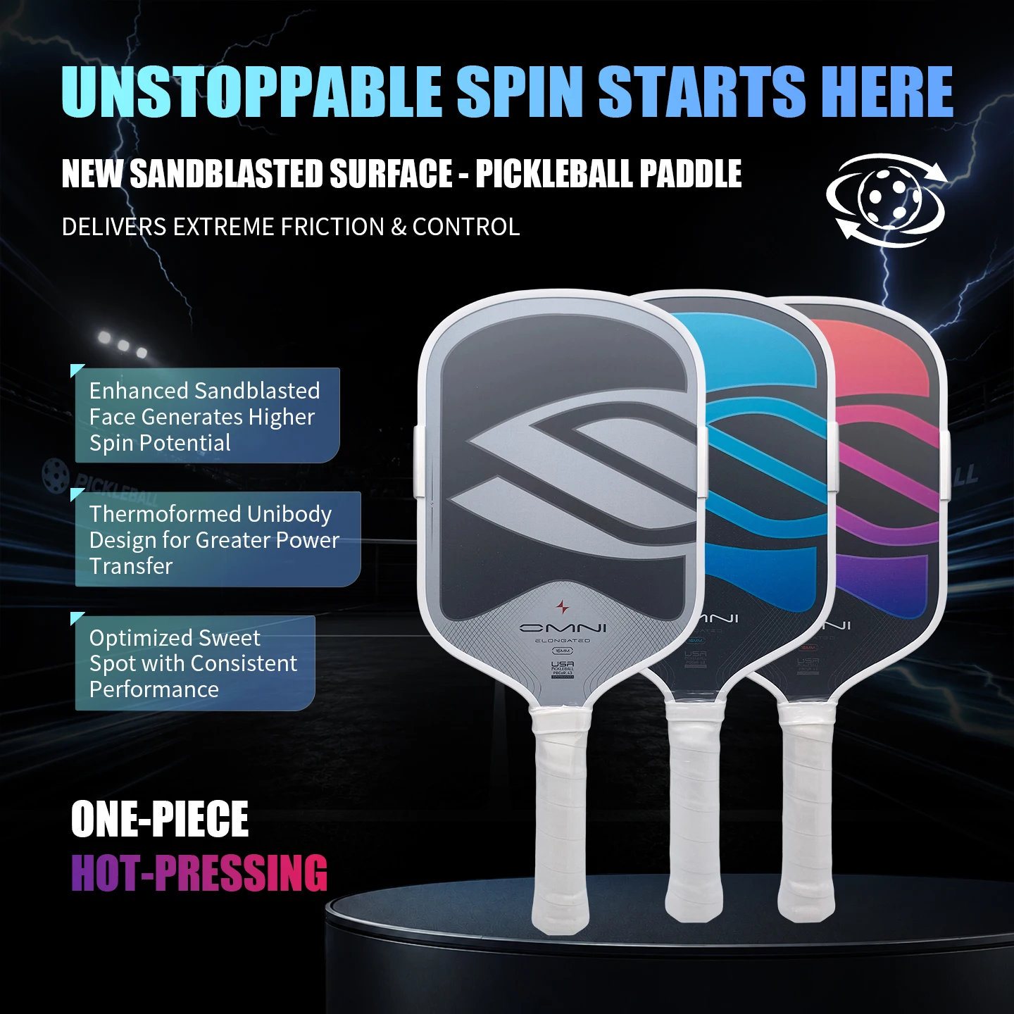

Wholesale Custom OMNI Pickleball Paddle GEN5 Thermoformed EPP Core T700 Carbon Fiber Professional Pickleball Racket