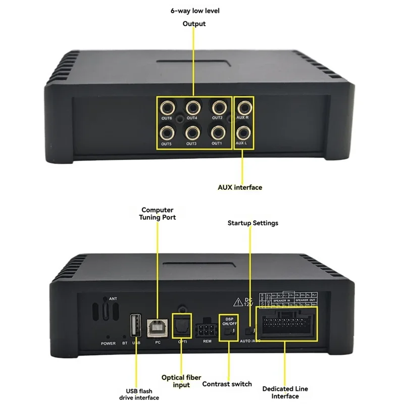 

ABTO-31 Band EQ Dsp Audio Processor 4-Input 6-Output Car DSP Amplifier 6 Channels Class AB Car Audio Modification Amp