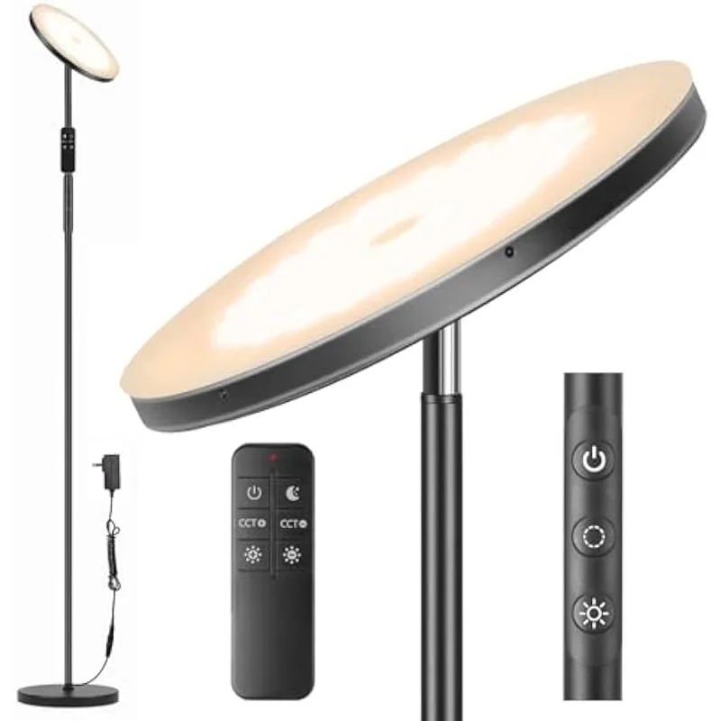 LED Floor Lamp for Bedroom, 36W 3600LM Super Bright 350W Equivalent with Remote Control, 69