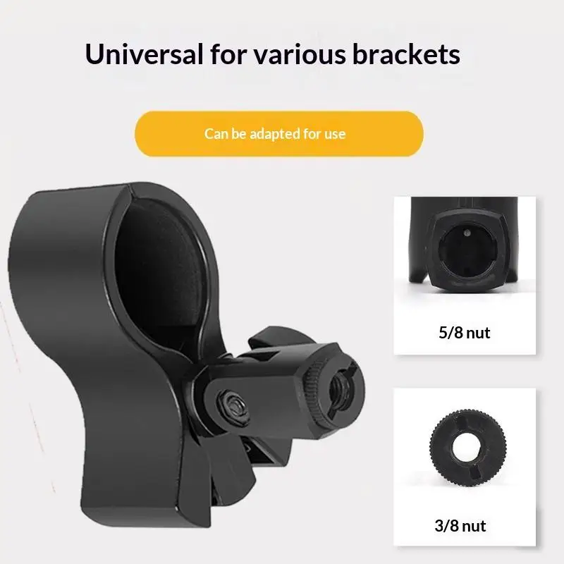 New Microphone Clip Clamp Microphone Handhold Clip Clamp Holder With Adapter Adjustable Microphone Brackets