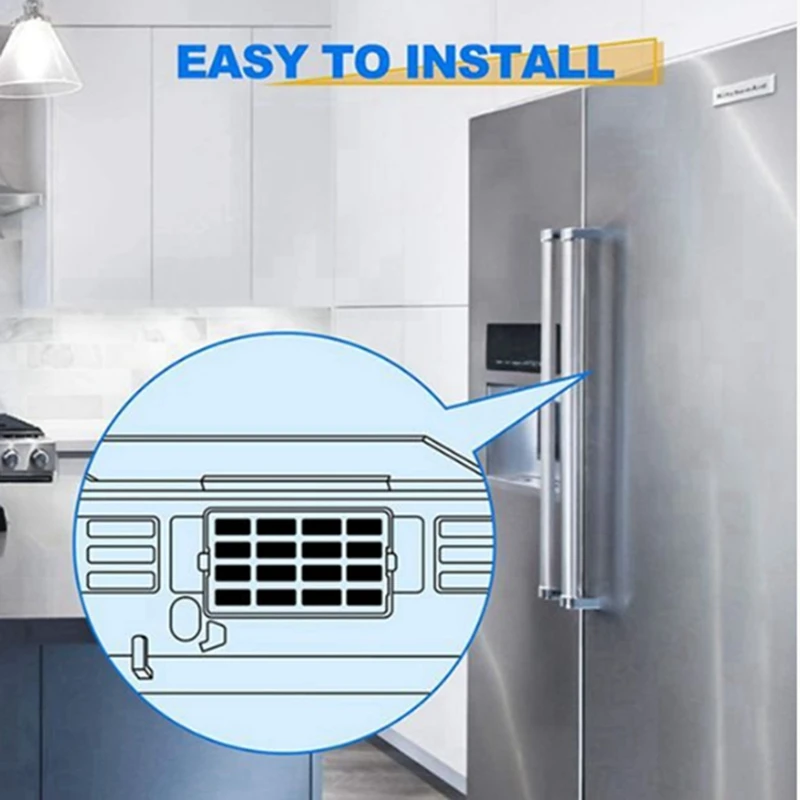 A44F-9 ชิ้น W 10311524   ตู้เย็นกรองคาร์บอนที่เปิดใช้งานเปลี่ยนไส้กรองอากาศสําหรับชิ้นส่วนตู้เย็น Whirlpool