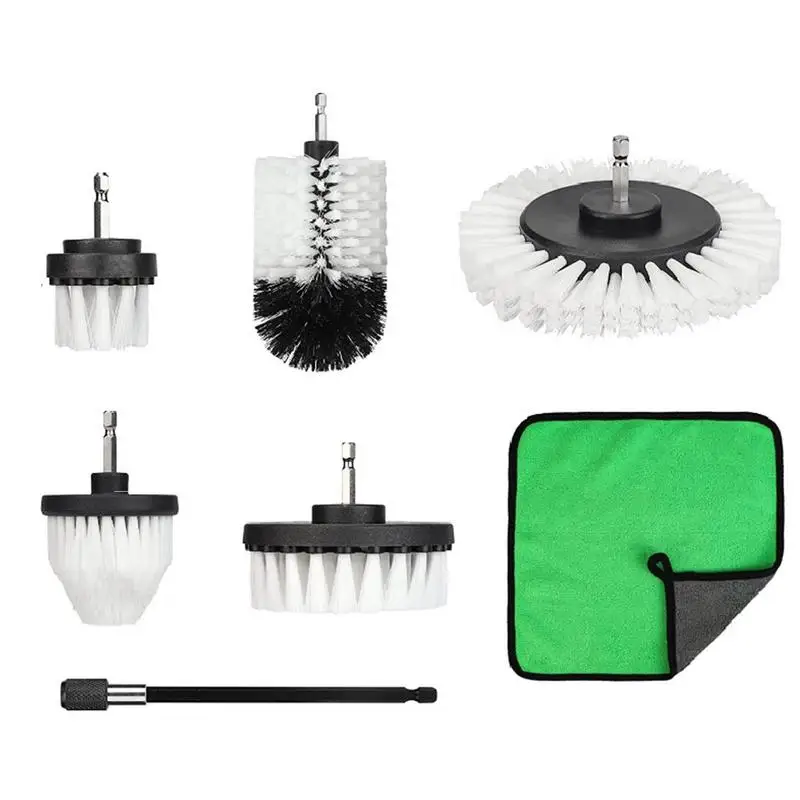 

Drill Scrubber Brush Kit 7 Pcs Drill Brush Attachments Set Multifunctional Household Cleaning Tools Detailing Brush Set For Home