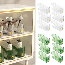 6PCS/Set Adjustable Shoe Stacker Shoe Rack Holder Easy to Clean Elegant Shoe Slots Organizers Shoe Stand Clear Space Saver
