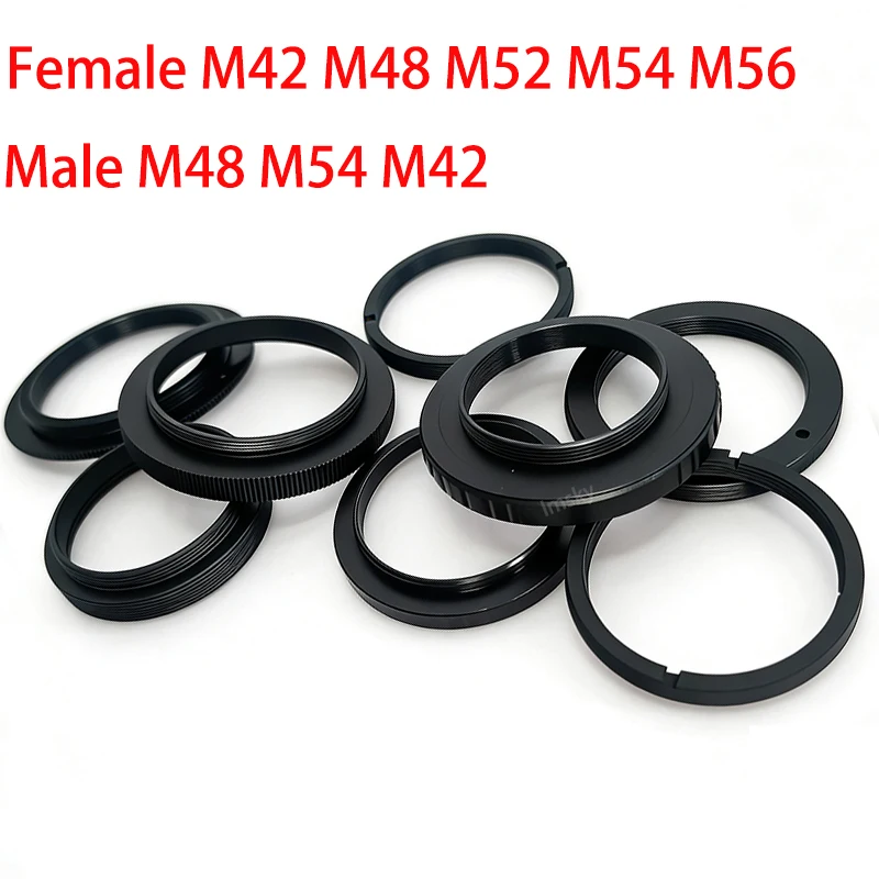 

Female Internal Thread M42 M48 M52 M54 M56 to Male Thread M48 M42 M54 Astronomical Telescope Photography Adapter Ring Parts