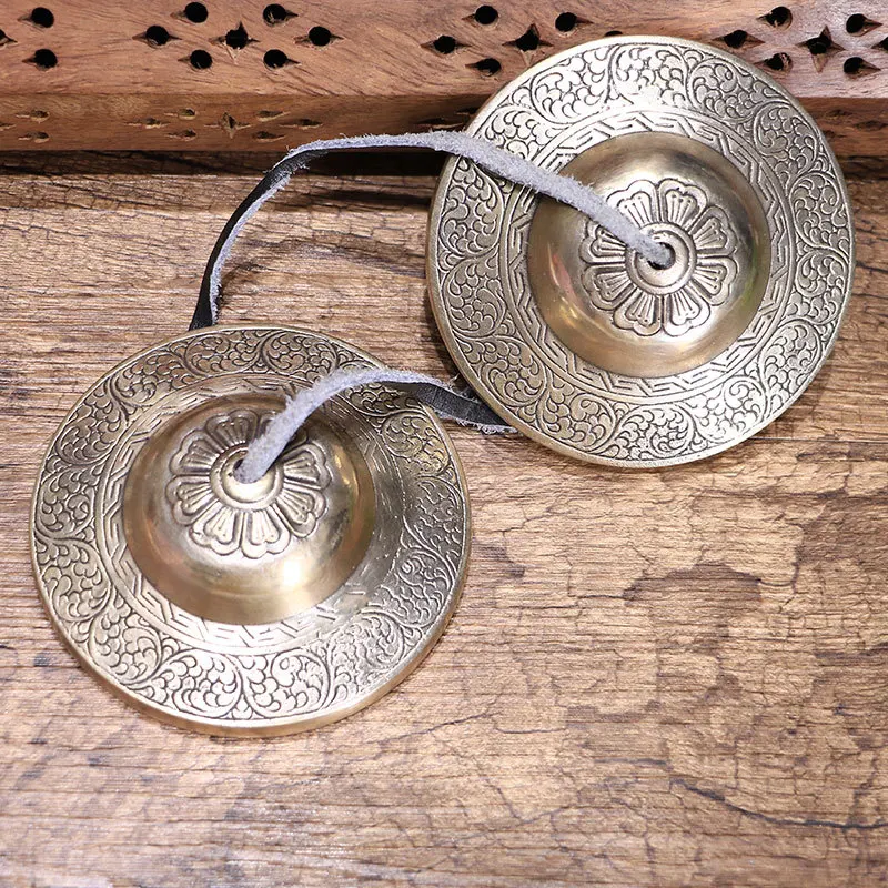 

Brass Nepal Tibetan Bells Handmade Large Tinkle Bell Buddhism Cymbals Bells Yoga Meditation Orff Instruments Buddhist Supplies