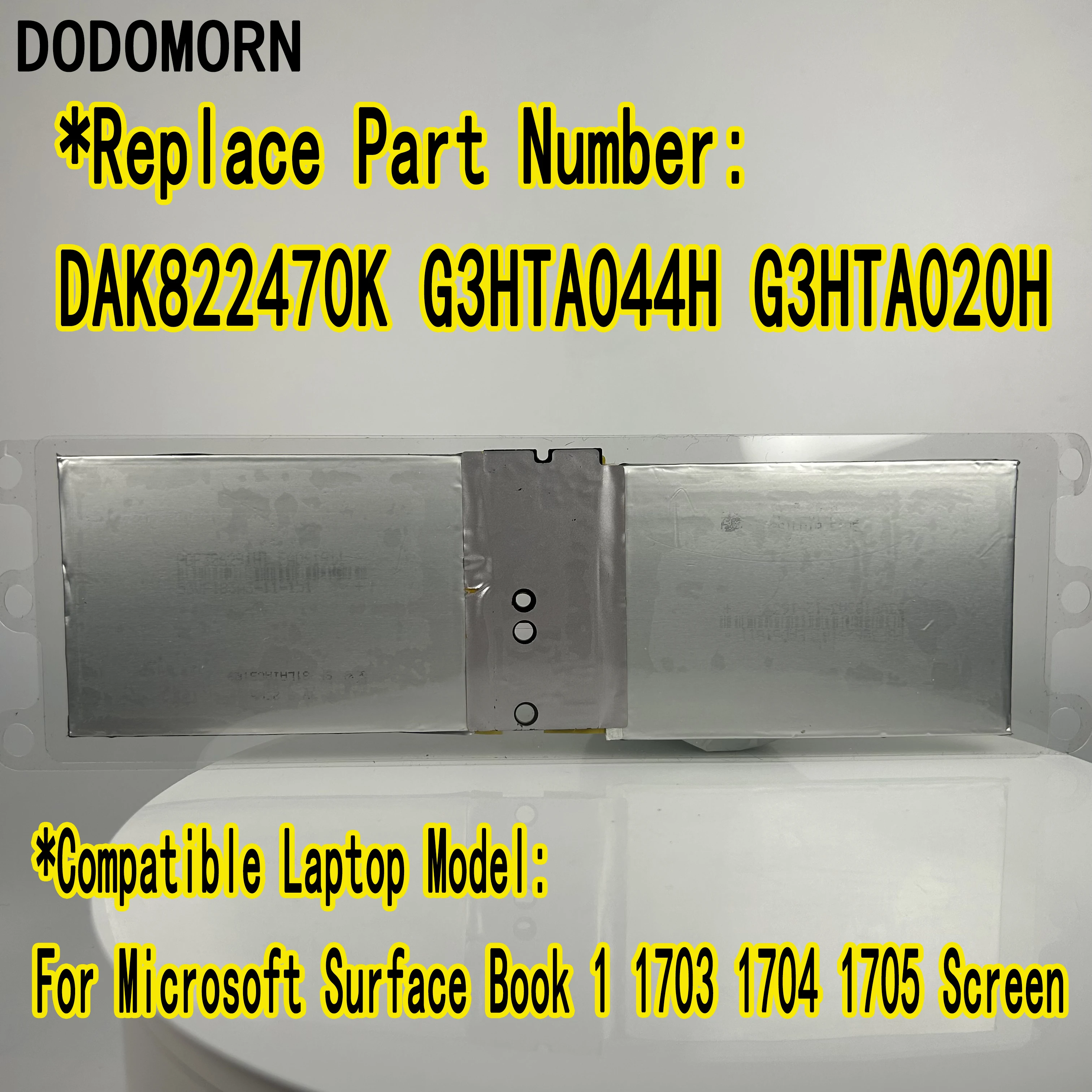 High quality DAK822470K Battery For Microsoft Surface Book 1 1703 1704 1705 Book 2 1832 Screen Tablet CR7 HTA044H G3HTA020H