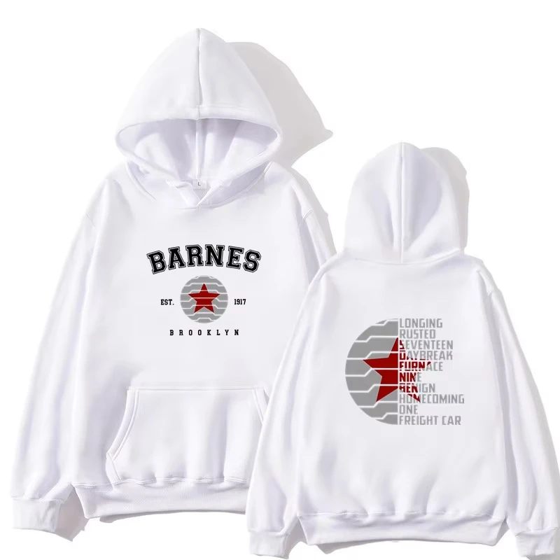 2026 New Winter Soldier Print Hooded Sweatshirt - Baki Five-Star Men's and Women's Loose Casual Crewneck T-shirt