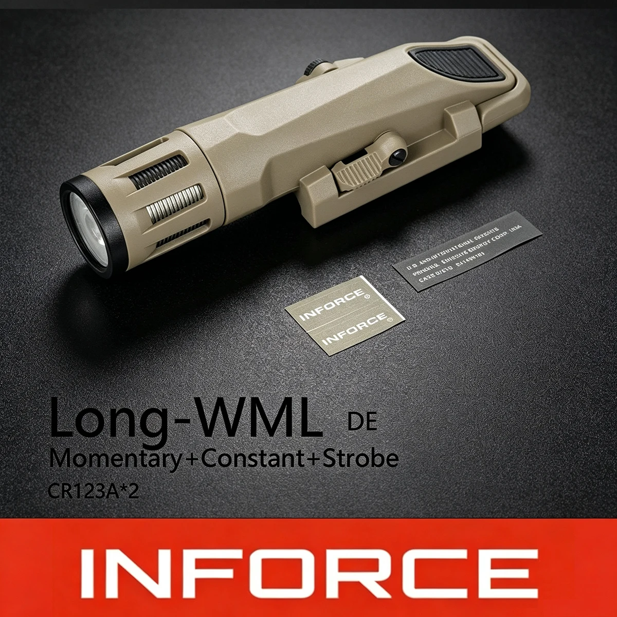 Taktische INFORCE WML Scout Light Gewehr-Taschenlampe mit Picatinny-Schiene für AKTorch AR15 HK416 Airsoft-Jagd, Konstantlicht, Stroboskop, Momentanbetrieb – Detail 17