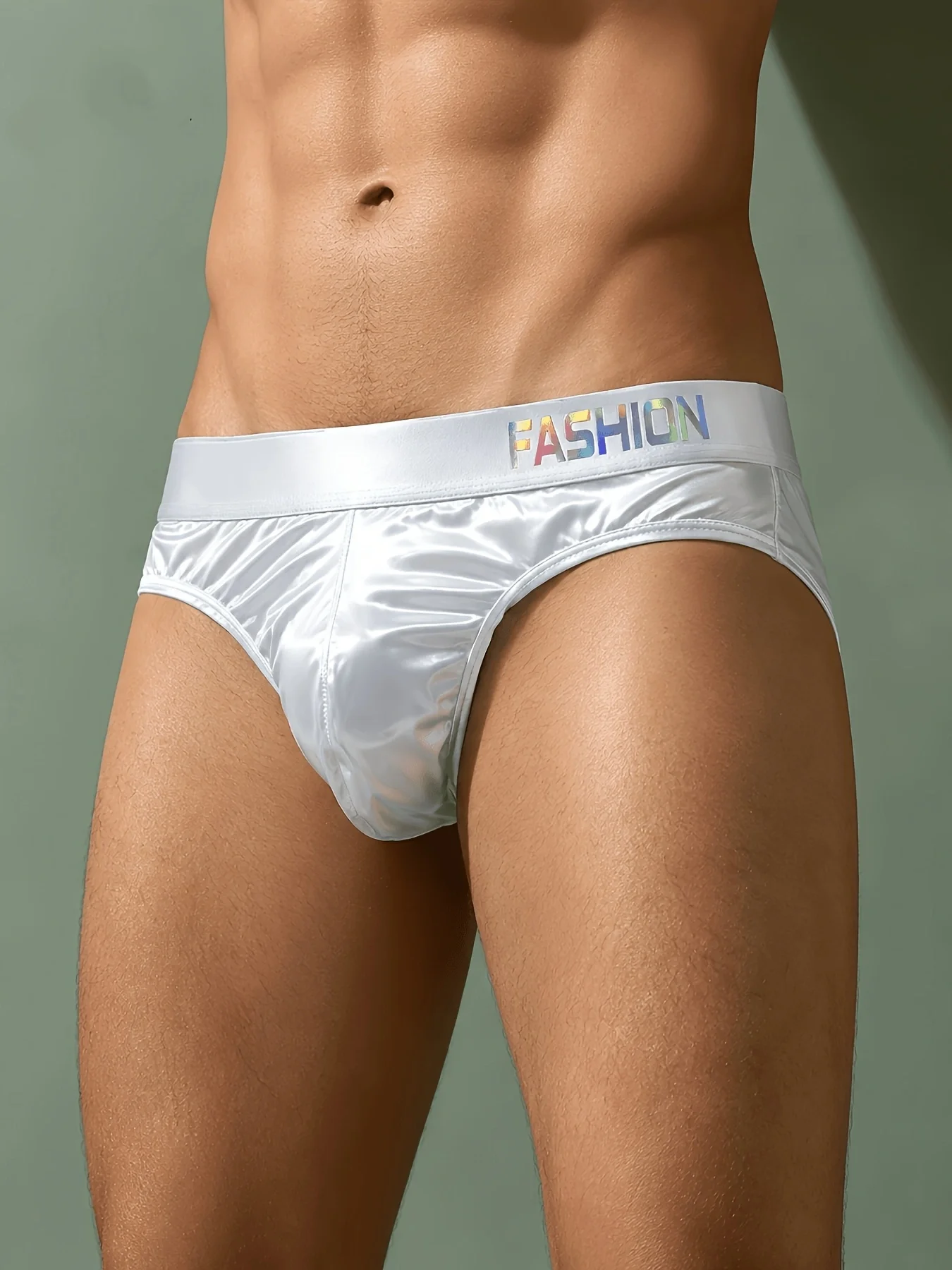 1-Piece Men's Triangle Underwear, Made of Light Luxury Satin, Comfortable and Breathable Fabric, Fashionable Men's Underwear