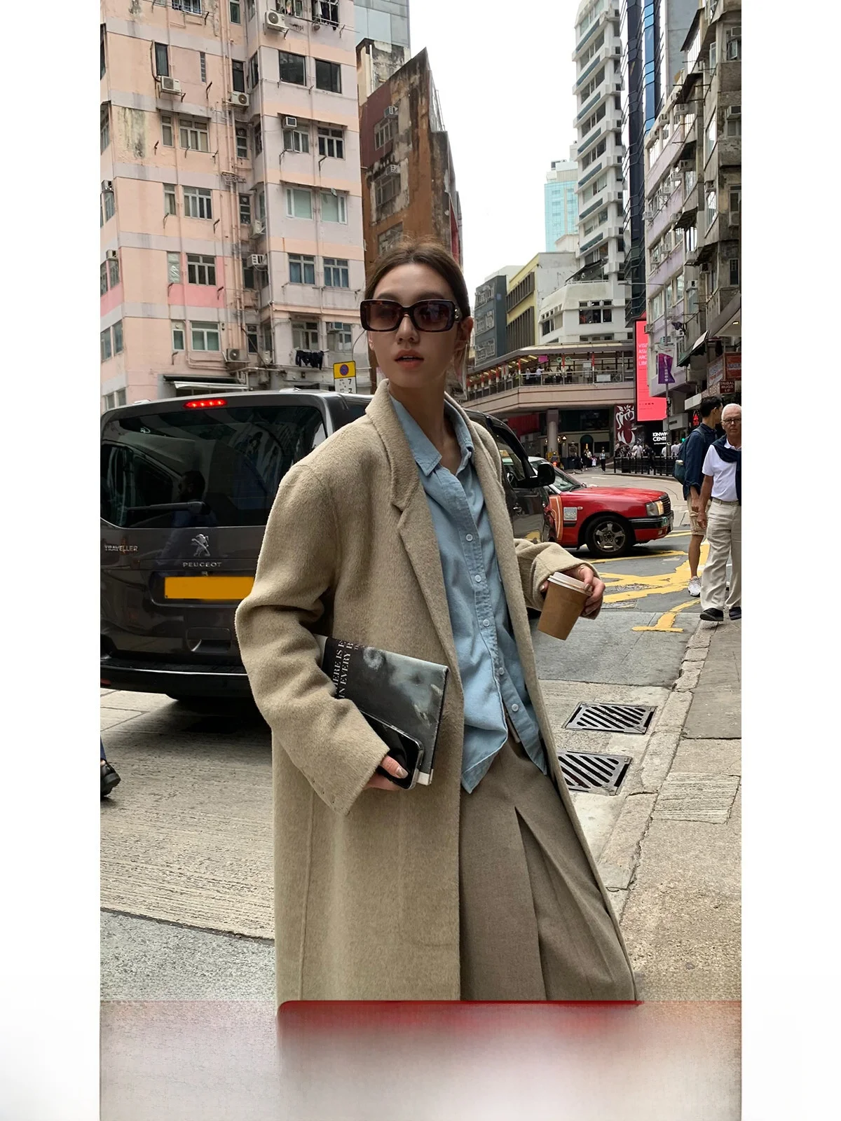 

Официальная джинсовая куртка Gakee из чистого хлопка для женщин, осенне-зимняя, мягкая, длинная, легкая, повседневная, свободного кроя