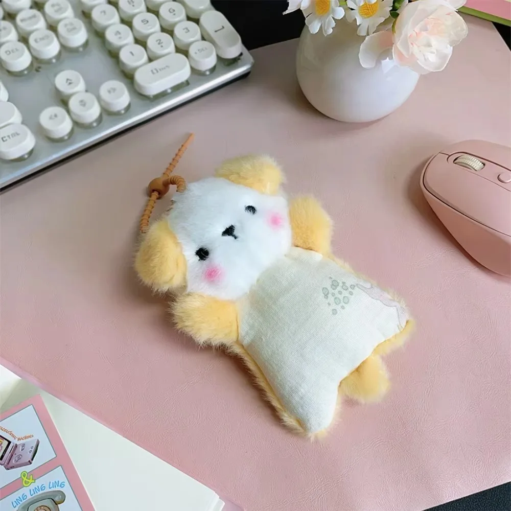 Mouse Wrist Pad Plush Bean Bag Stuffed Animals Panda Rabbit Animal Doll Pendant Multi-functional Bear Dog Plush Keychain