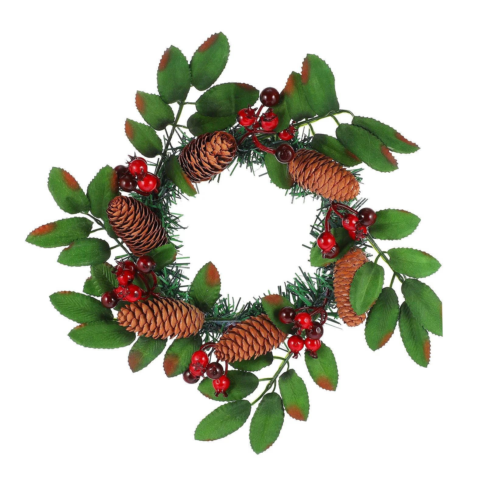 

Pine Cone Christmas Round LED Front Door Decoration Home Party Banquet Indoor Outdoor nament Holiday Season