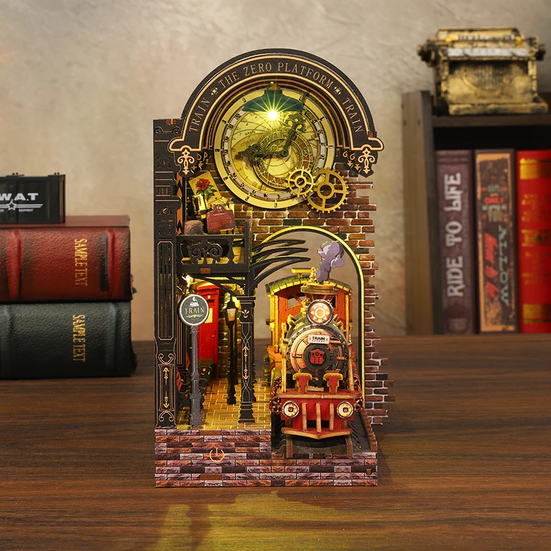 Wooden Miniatures Figurines Dollhouse 3D Puzzle Doll House Kit Assembly Model Building Room With Furniture For Christmas Gifts