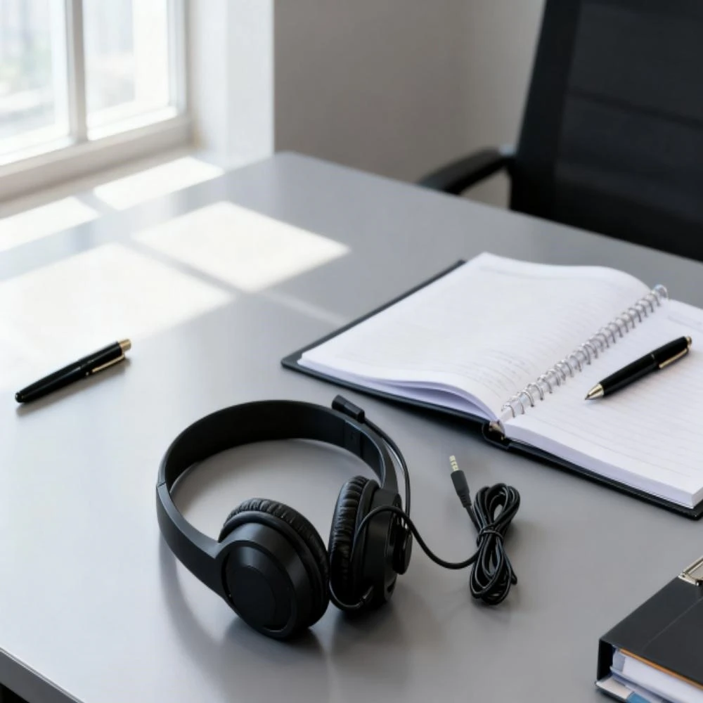 

3.5mm Wired Computer Headset with Microphone - Clear Voice Noise Reduction | 1.5M Cable Volume Control for Office/Call Center