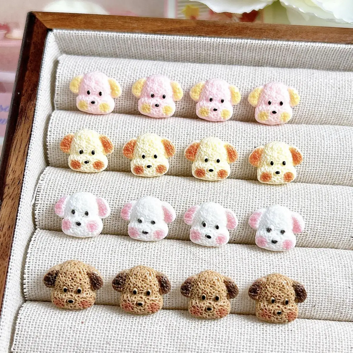 

30PCS Kawaii Simulated Dog Resin Nail Accessories Colorful Cartoon Puppy Nail Art Decorations for DIY Phone Case Nail Materials