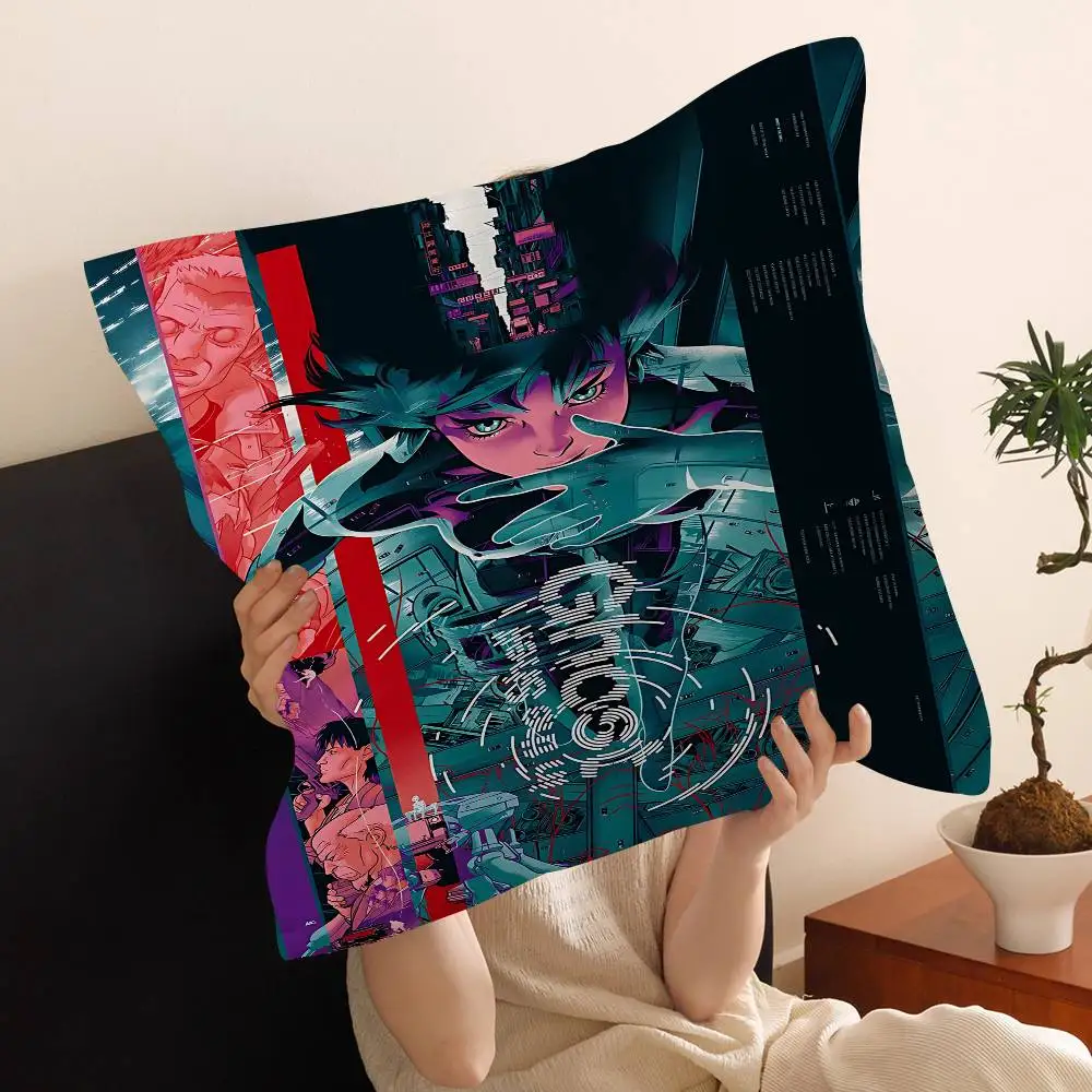 Anime G-Ghost In The S-Shell Cushion Cover Inches Farmhouse Decor Home Throw Pillow Covers For Couch Decorations