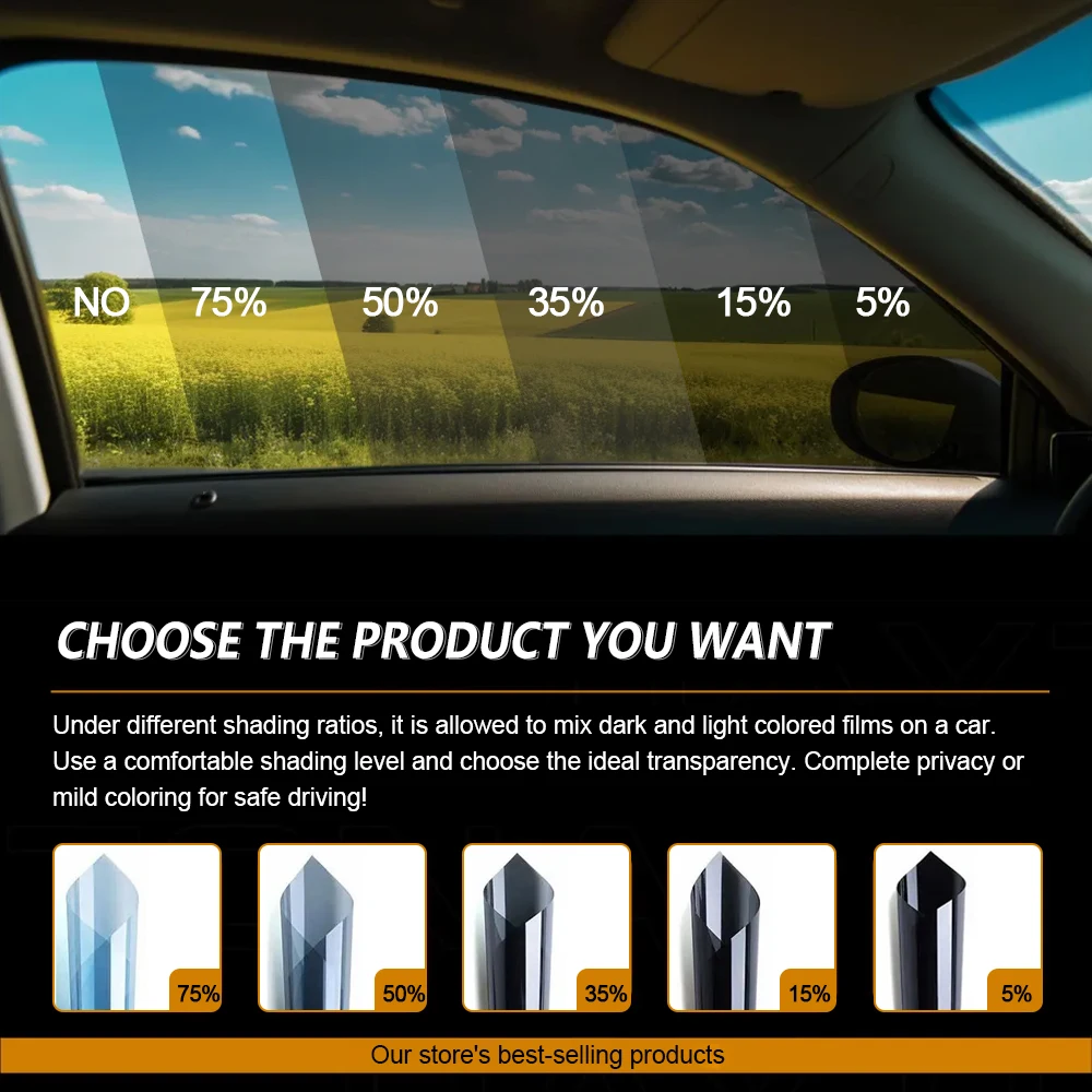 VLT80% and HIR100% IR100% Heat Resistant Privacy Protection Nano Ceramic Window Solar Film Tint Film For Car