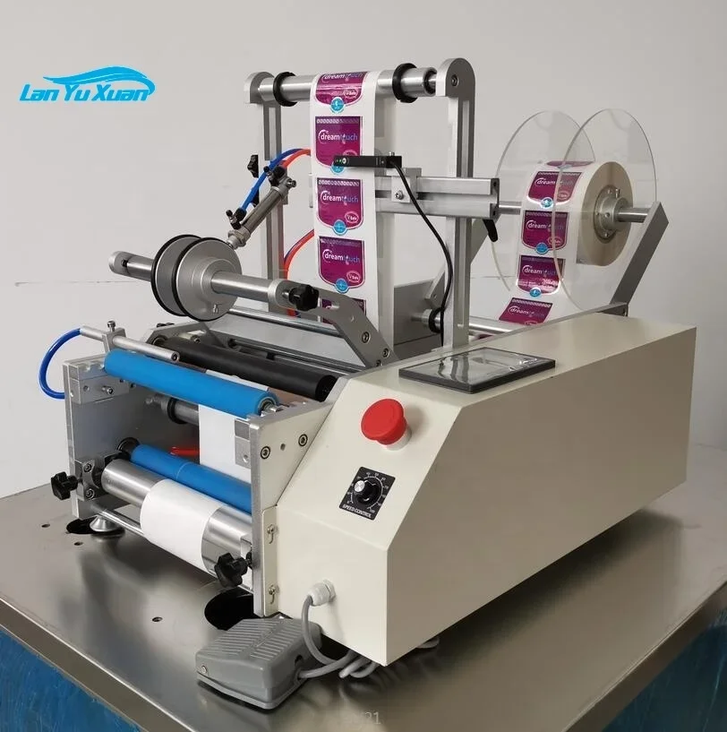 High Accuracy Desktop Water Round Bottle Label Printing Automatic Labeling Machine