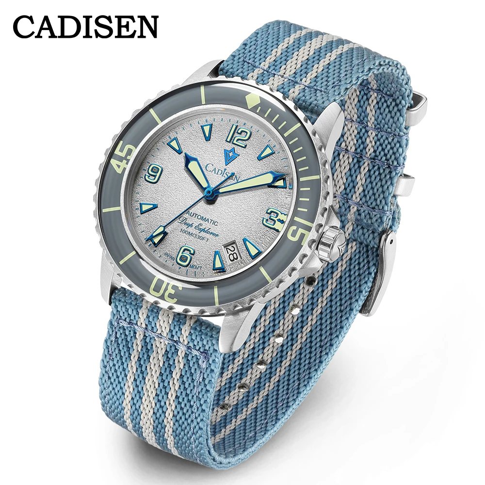 Men's Automatic Mechanical Watch with Canvas Strap