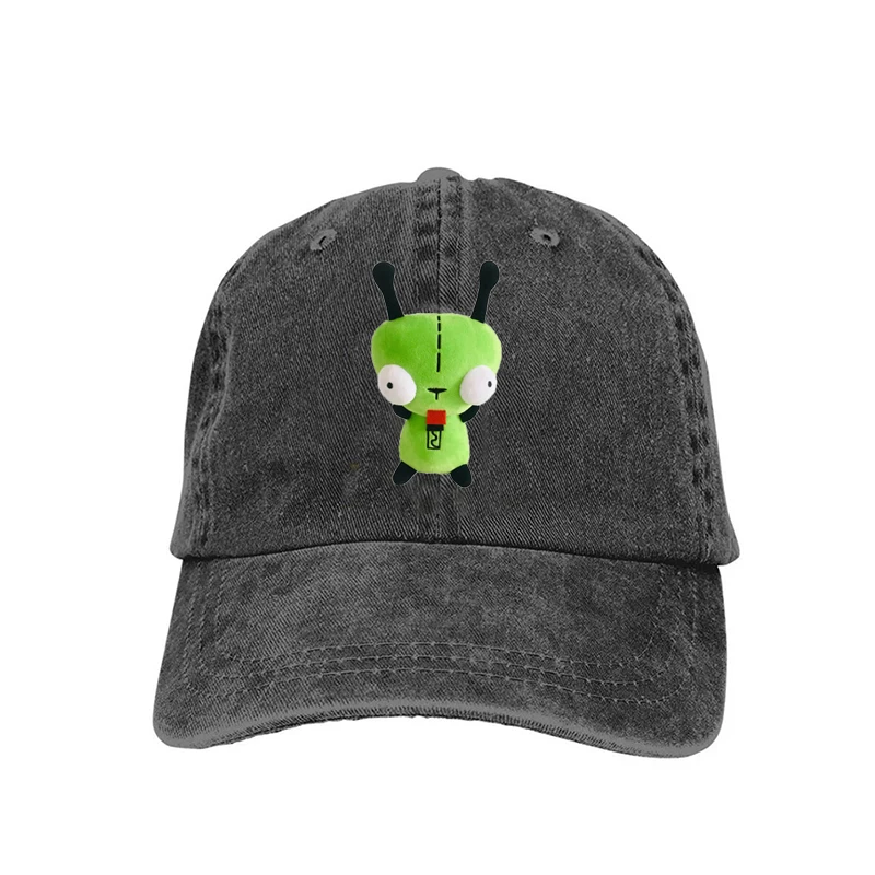 Invader ZIM GIR Dog Print Baseball Cap Hats Peace Was Never An Option Spring Autumn Cap Untitled Goose Game Denim