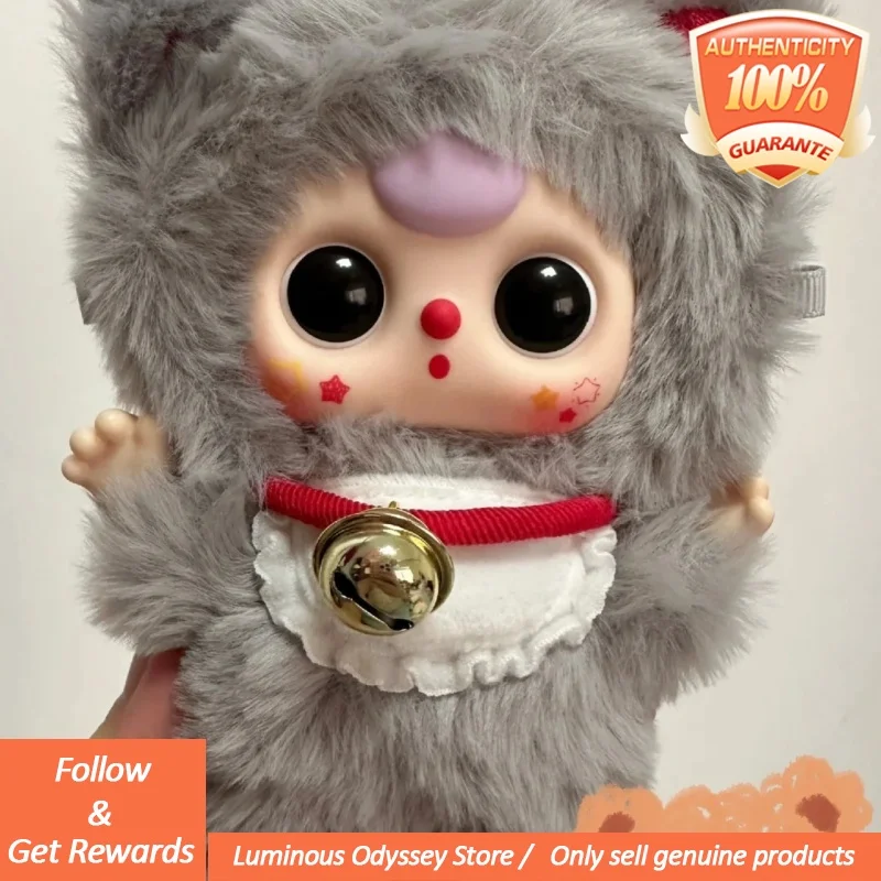 Genuine Baby Three Billionaire Lucky Cat Series Blind Box Toys Mystery Boxtrendy Figurines Pendants Desktop Ornament Cute Gift