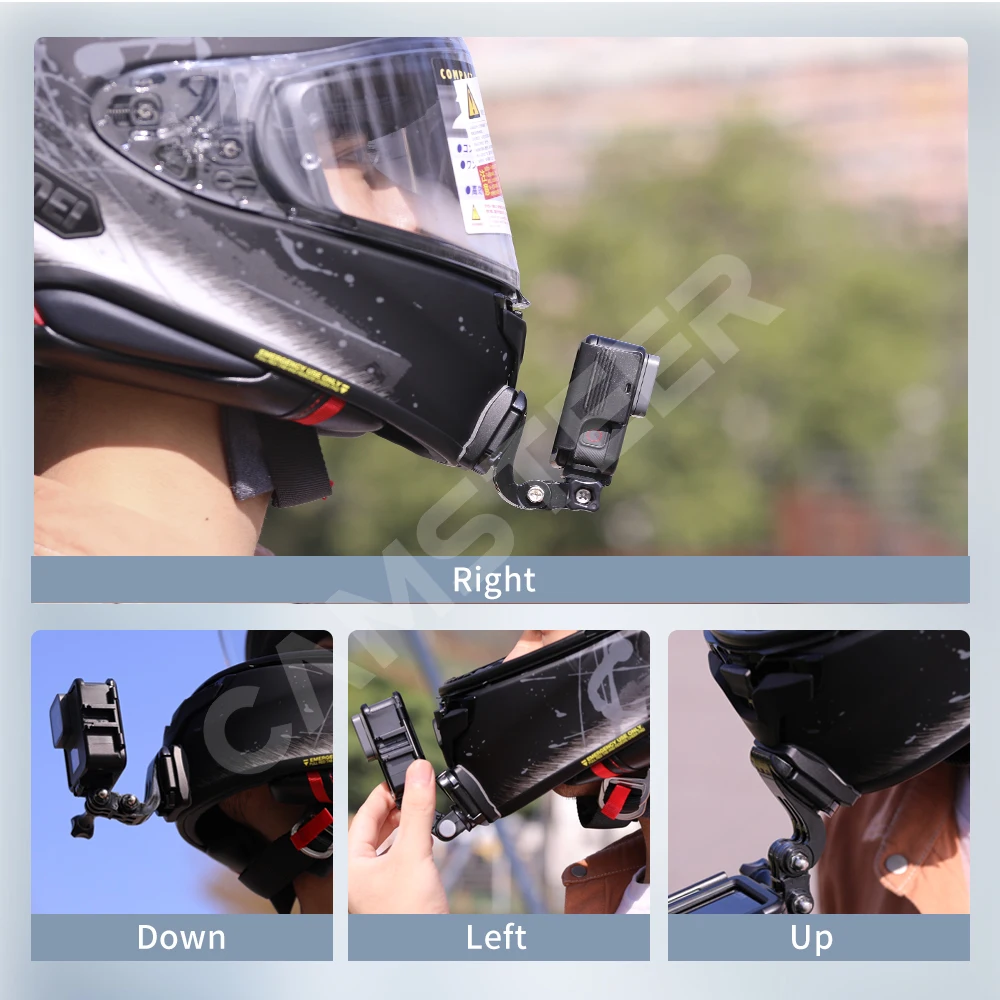 For SHOEI X14 AGV K1 ARAI HJC Camsteer Customized ABS Helmet Chin Mount for GoProMax Hero11 10 9 Insta360One X3 X2 RS DJI Camera