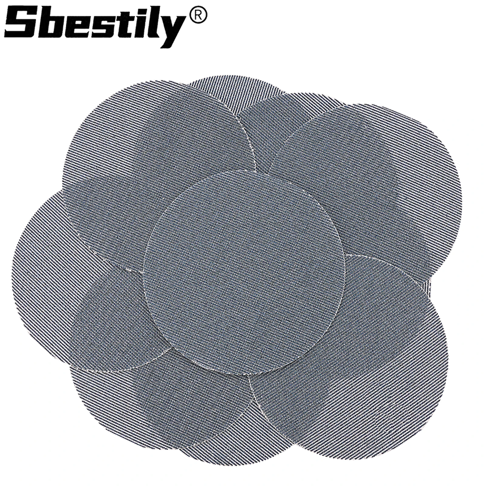 20 Pack 125mm 5inch Sandpaper Net Mesh Sanding Discs Hook & Loop Dust-Free Sanding Discs 80-320 Grit for Wood Furniture Floor