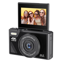 18X Digital Zoom Digital Camera 64MP Digital Camera for Photography and Video 4K Camera for YouTube with 3''Flip Screen